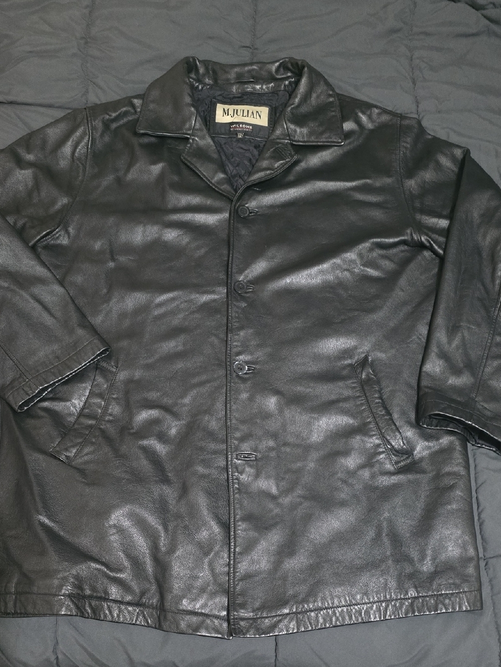 Vintage M. Julian Wilsons Leather Leather Mens Coat, 2XL